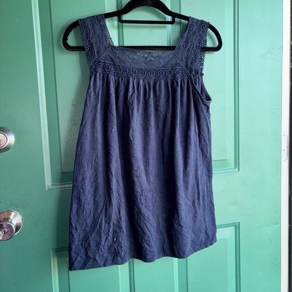 RXB size large navy blue lace tank top - Picture 4 of 6